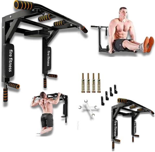 FIRE FITNESS wall mount pull up bar 3in1 for home gym workouts 3in1 pull up bar Push-up Bar