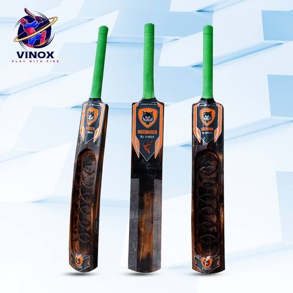 IPL LIVE Bavander Crown Burn Edition Full Size Bat Kashmir Willow Cricket Bat For 12 - 14 Yrs