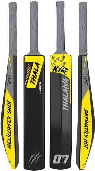 Jaspo Thala Premium Hard Plastic Cricket Full Size Bat for All Age Groups PVC/Plastic Cricket Bat
