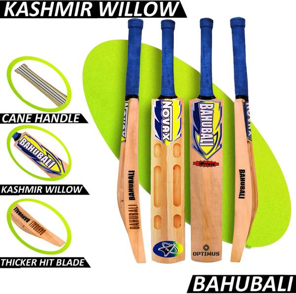 Optimus Novax Bahubali Kashmir Willow Full Size Cricket Bat For Tennis Ball-Scoop 669B Kashmir Willow Cricket Bat