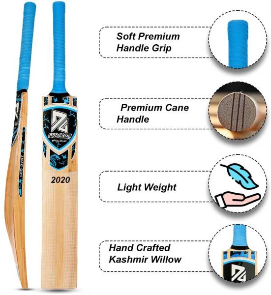 Pro Game Latest edition cricket bat Kashmir Willow Cricket Bat ( For 15+ Yrs) Kashmir Willow Cricket Bat For 15+ Yrs