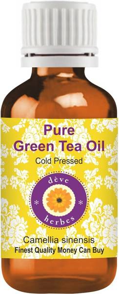 deve herbes Pure Green Tea Oil (Camellia sinensis) 100% Natural Therapeutic Grade Cold Pressed