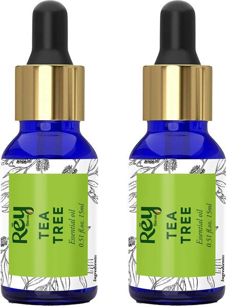 Rey Naturals Tea Tree Essential Oil For Skin, essential oil, Hair 15 Ml Pack of 2