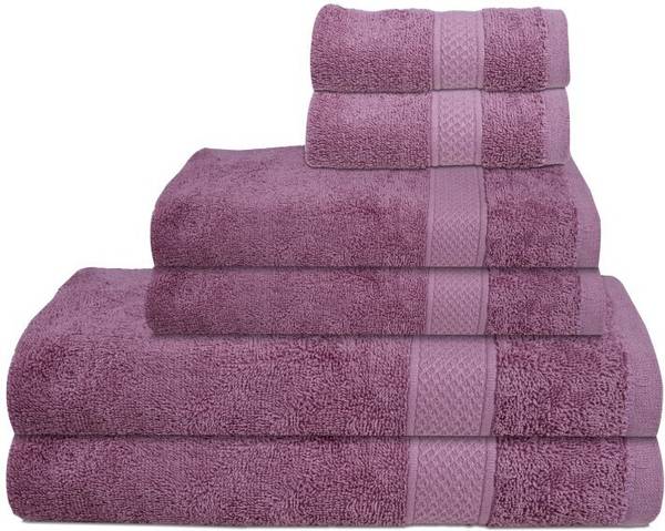 Ambra Linens 6 Piece Cotton Bath Linen Set Free