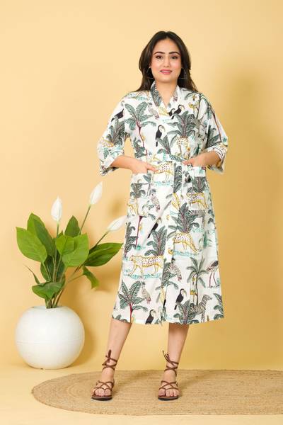 Marika Multicolor Free Size Bath Robe