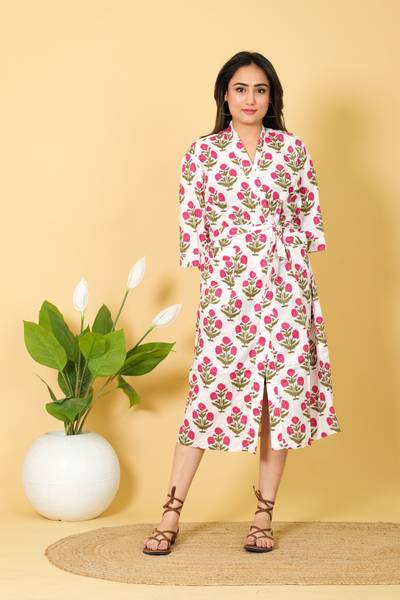 Marika Multicolor Free Size Bath Robe