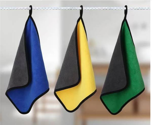 ADIYAL Microfiber 600 GSM Bath, Face, Beach, Hair, Hand, Sport Towel Set