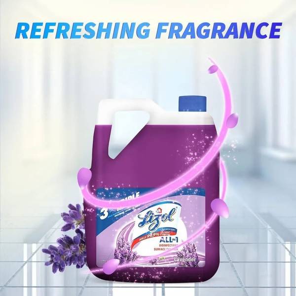 Lizol Disinfectant Surface & Floor Cleaner Liquid | Lavender Fragrance lavender