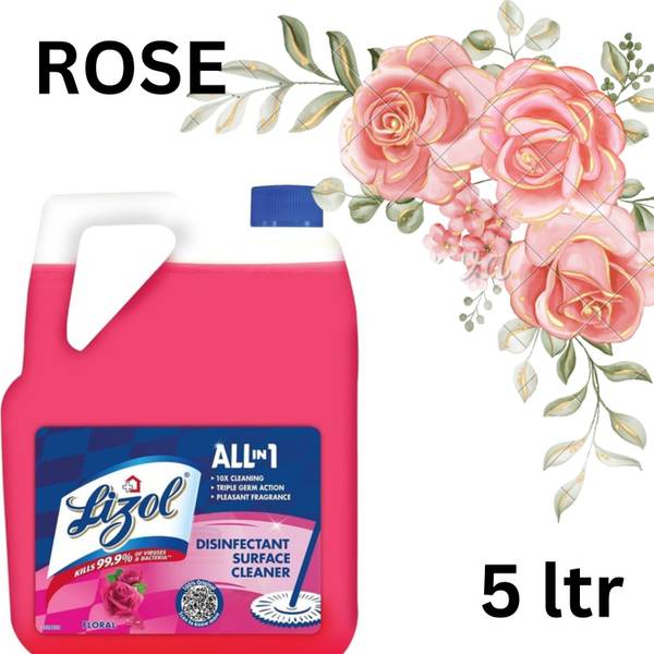 Lizol floor disinfectant surface cleaner Rose