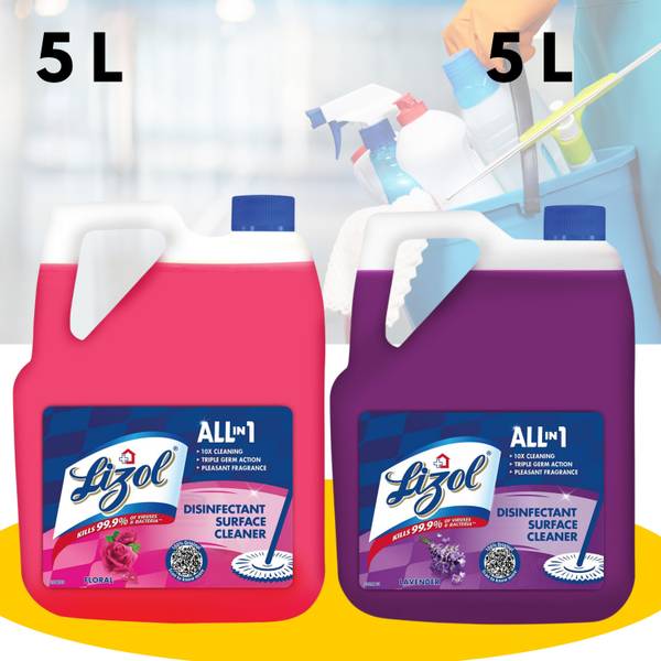 Lizol Floral & Lavender Disinfectant Surface & Floor Cleaner Liquid Floral & Lavender