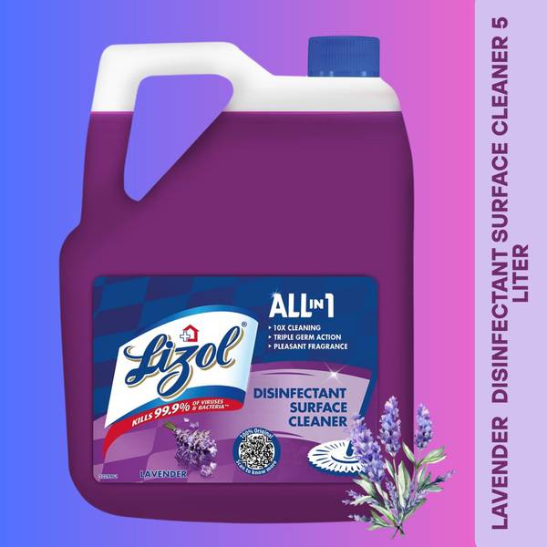 Lizol + Disinfectant Surface & Floor Cleaner Liquid + Lavender 3