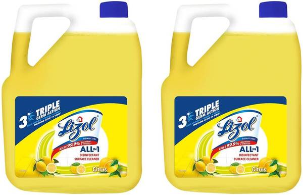 Lizol Citrus, Disinfectant Surface & Floor Cleaner Liquid(Pack of 2) Citrus