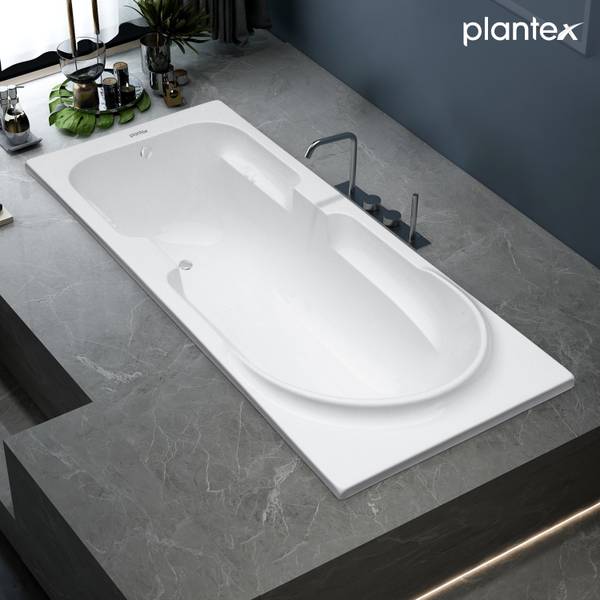 Plantex Acrylic Bathtub For Bathroom/Bath Tub For Adults/Deep Soaker