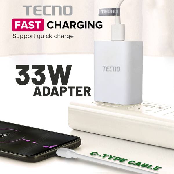 Tecno 33 W Supercharge 3.4 A Wall Charger for Mobile