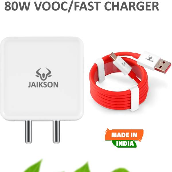 JAIKSON 80 W Qualcomm 4.0 6 A Mobile Charger with Detachable Cable