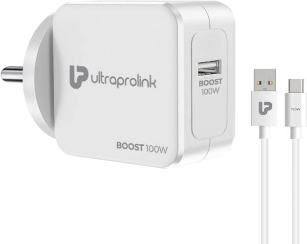 Ultraprolink 100 W SuperVOOC 2 A Tablet Charger with Detachable Cable