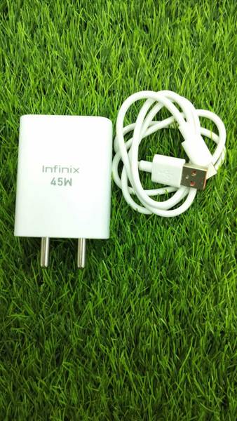 Infinix 45 W Supercharge 4.4 A Wall Charger for Mobile with Detachable Cable