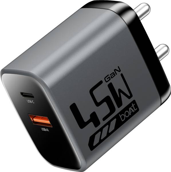 boAt GaN 3 A Wall Charger for Mobile with Detachable Cable