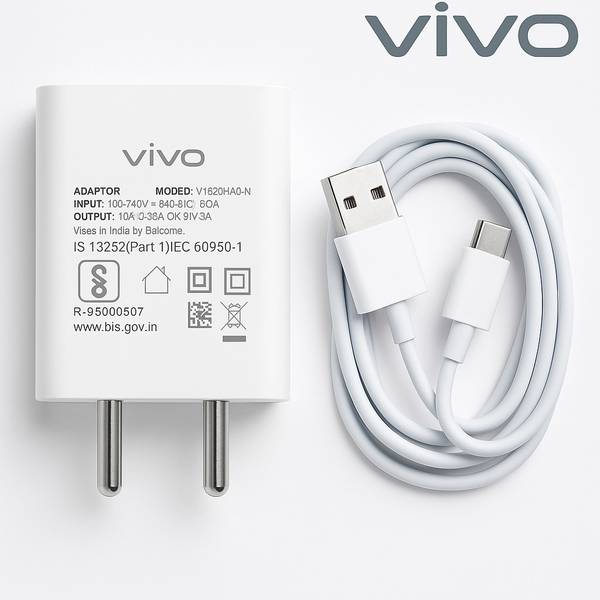 vivo 18 W Qualcomm 3.0 3 A Wall Charger for Mobile with Detachable Cable