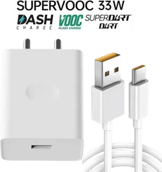 RoarX 33 W SuperVOOC 6 A Wall Charger for Mobile with Detachable Cable