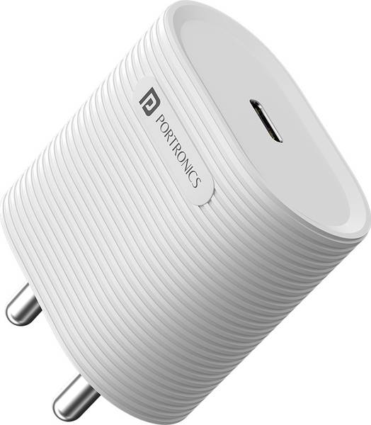 Portronics 33 W GaN 3 A Mobile Charger with Detachable Cable