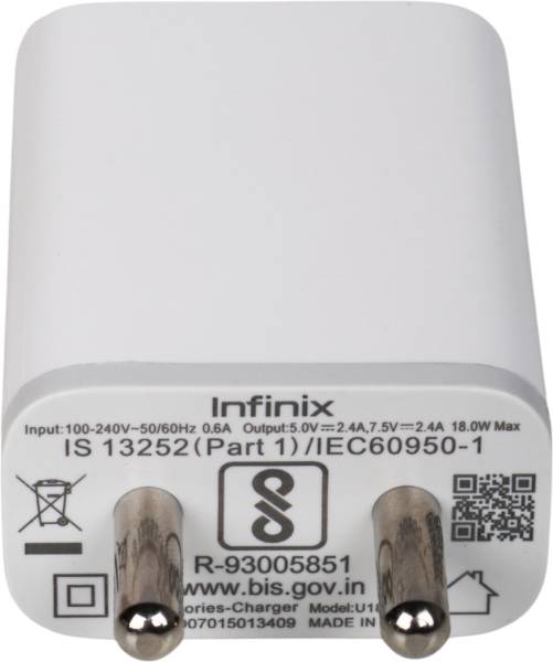 Infinix 18 W Supercharge 3 A Mobile Charger