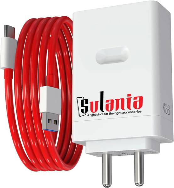 Sulania 100 W SuperVOOC 9 A Wall Charger for Mobile with Detachable Cable