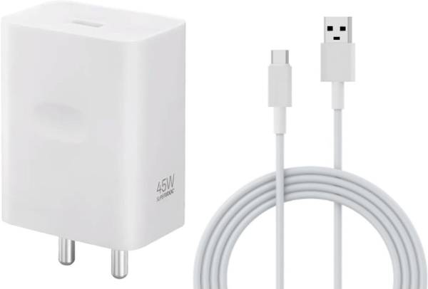 OPPO 45 W SuperVOOC 4 A Wall Charger for Mobile with Detachable Cable