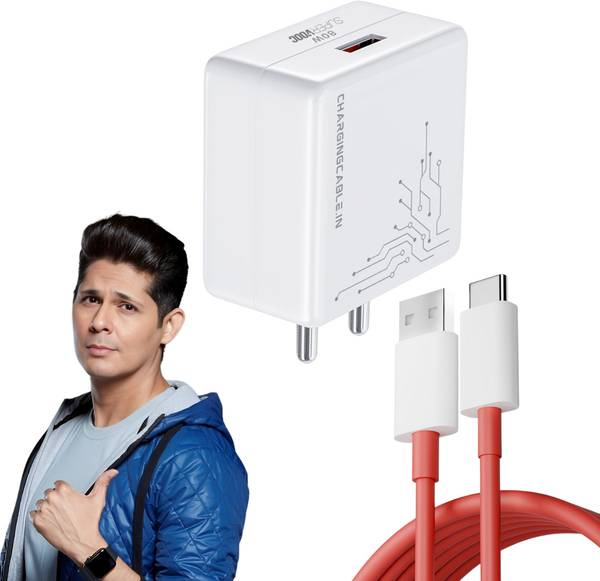 ChargingCable.in 80 W Warp 7.3 A Wall Charger for Mobile with Detachable Cable
