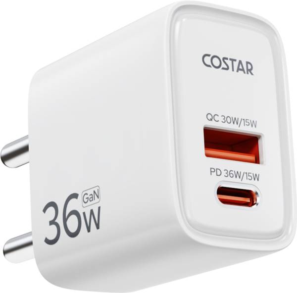 Costar 36 W Quick Charge 5 A Wall Charger for Mobile