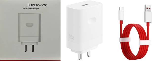 OnePlus 100 W SuperVOOC 9 A Wall Charger for Mobile with Detachable Cable