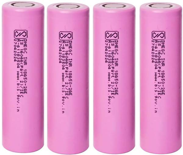amiciSmart 3.7V 18650 True 2600mAh Lithium Ion (NMC) Rechargeable Pack of 4 Battery