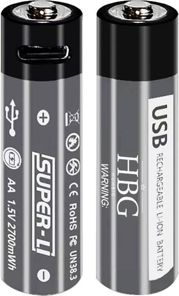 HumBiG AA USB Rechargeable Li-Ion For Remote Control, Mouse, Small Fan, Toy Battery