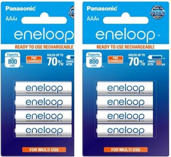 Panasonic BK4MCCE/8BN ENELOOP AAA Rechargeable 800 mAh manufactured in Japan Battery