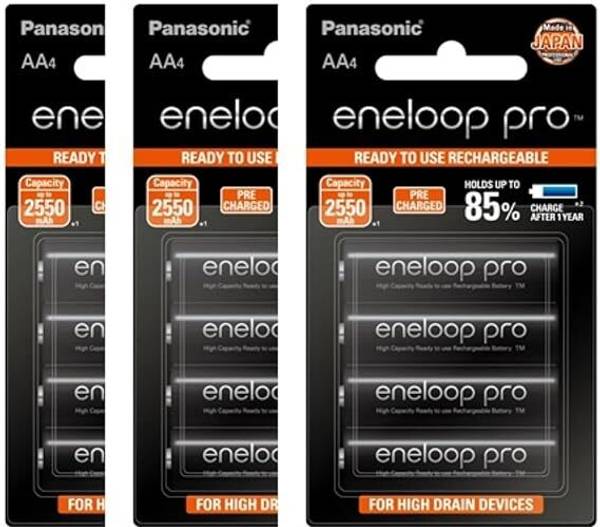 Panasonic Eneloop pro AA Rechargeable , Pack of 12 Battery