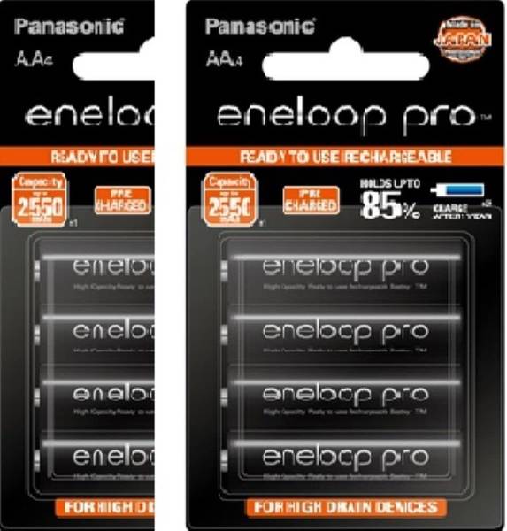Panasonic Eneloop pro AA Rechargeable , Pack of 8 Battery
