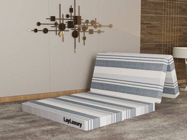 LayLuxury SmartBuy Epe 4 Fold Mattress 3 inch Single EPE Foam Mattress