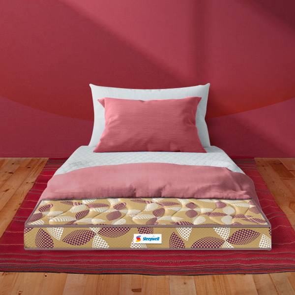 Sleepwell Tarang-Foldable Mattress/ Tri-fold/Budget friendly,Medium firm Mattress 4 inch Double PU Foam Mattress