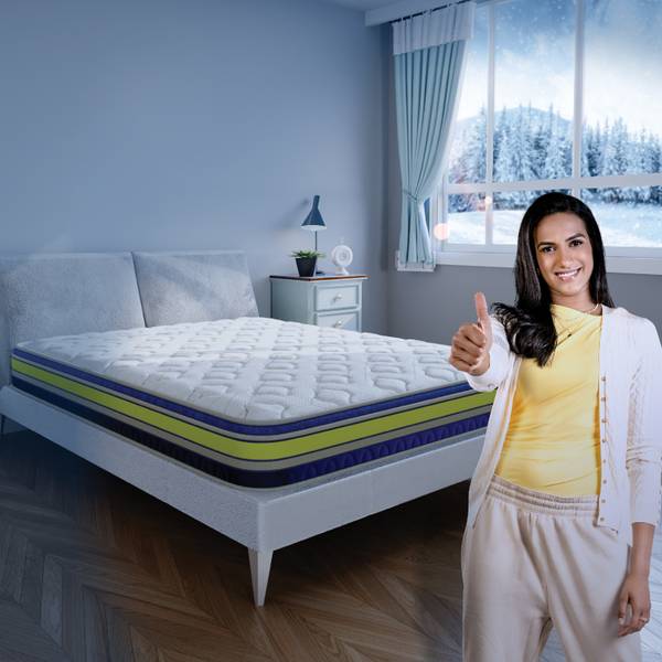 Centuary Mattresses Q-Gel Luxury Cusense Technology with Copper Crystal Memory Foam 8 inch King High Resilience (HR) Foam Mattress