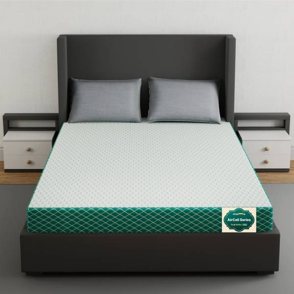 SleepyHug AirCell Dual Ortho PRO Reversible Premium Memory Foam Mattress, 5 Pressure Zone 5 inch Double High Resilience (HR) Foam Mattress