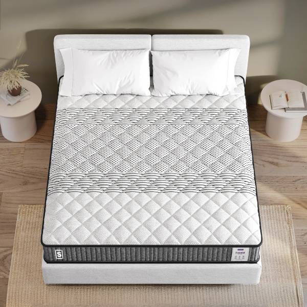 SPRINGWEL Essential Medium Firm Quilted Mattress With Bamboo Charcoal Fabric 5 inch Double High Density (HD) Foam Mattress