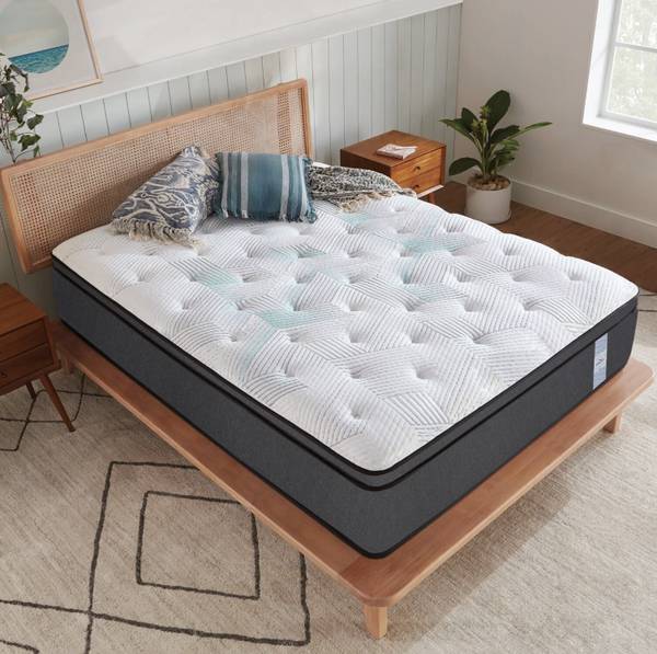 SPRINGTEK Euro Top Hybrid Latex 10 inch King Pocket Spring Mattress