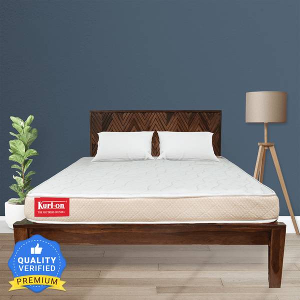 KURLON Natural Product with Memory Foam Quilt, Medium Soft, Azurite 8 inch King Coir Mattress