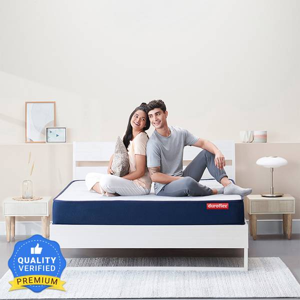DUROFLEX Livein Duropedic with Doctor Recommended 5 Zone Orthopedic Support Layer 6 inch Single Memory Foam Mattress