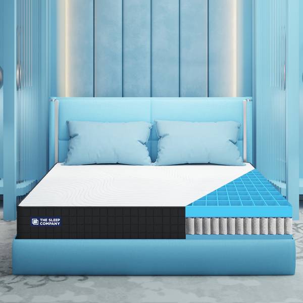 The Sleep Company SmartGRID Luxe Hybrid- Soft and Bouncy Feel for Hotel like Luxury Comfort| 10 inch Single Pocket Spring Mattress