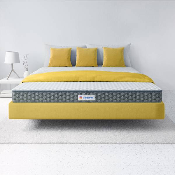 Sleepwell Star Gold Profiled Foam Mattress -Anti Sag & Active Pressure Distribution Tech 4 inch King High Resilience (HR) Foam Mattress