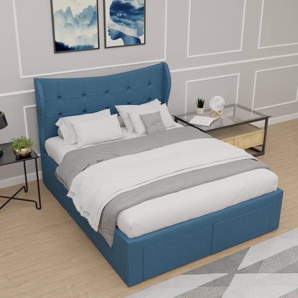 EROS Engineered Wood Queen Drawer Bed Price History