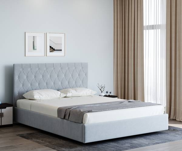 The Alankarr Chesterfield Upholstered Bed Solid Wood Double Bed Price