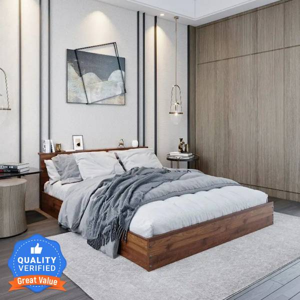 Wakefit Cosmo Platform Low Height Engineered Wood Queen Bed