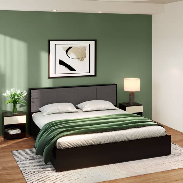 Godrej Interio Irene King Size Engineered Wood Bed with Box Storage Engineered Wood King Box Bed
